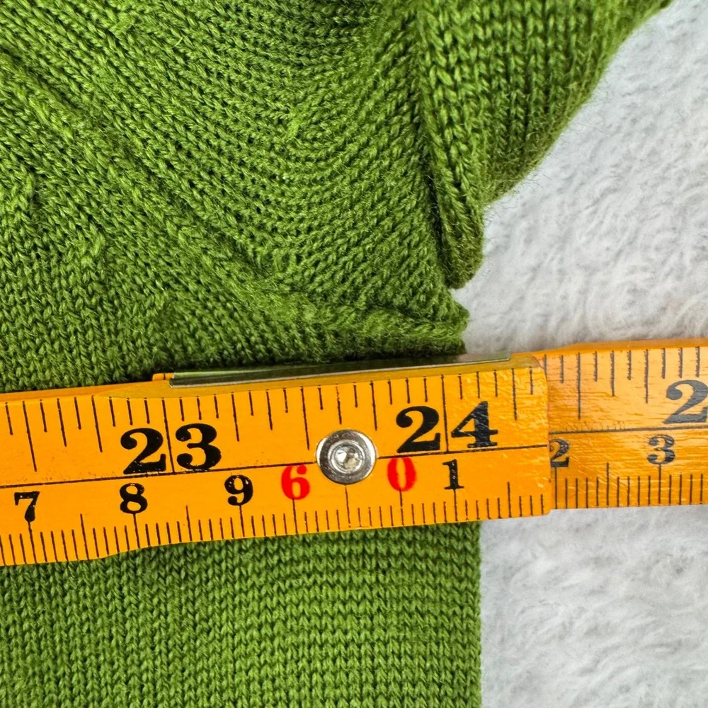 Banana Republic Sweater Mens XL Green Italian Merino Wool Crew Neck Raglan